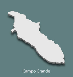 3d Isometric Map Of Campo Grande Is A City