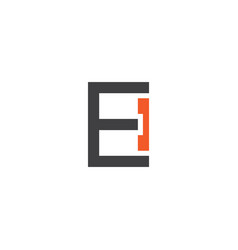 Letter E Colorful Phone Shape Simple Logo