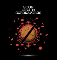 Coronavirus Sign With Handball Ball