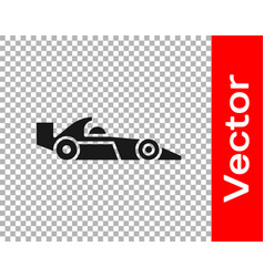 Black Formula 1 Racing Car Icon Isolated