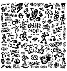 Rap Music Hip Hop Culture Icon Set