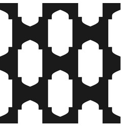 Seamless Black White Pattern With Oriental Shape