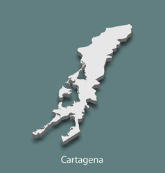 3d Isometric Map Of Cartagena Is A City