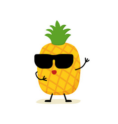 Character Pineapple Fruit Cute And Funny Comic