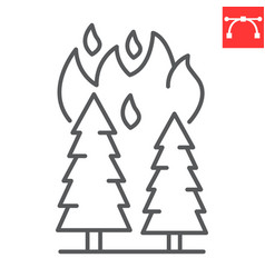 Forest Fire Line Icon