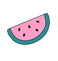 Groovy Ripe Watermelon Sticker In Psychedelic