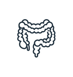 Intestine Icon Editable Stroke