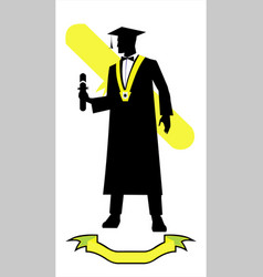 Young Graduate Holding A Diploma Full Body