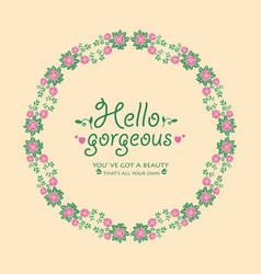 Antique Hello Gorgeous Card Template