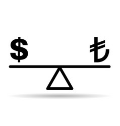 Balance Dollar Harmony Icon Shadow Background