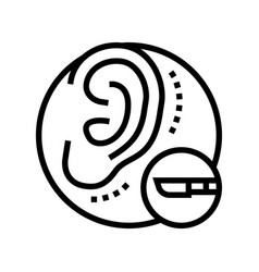 Ear Surgery Line Icon