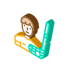 Floorball Sport Game Isometric Icon