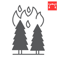 Forest Fire Glyph Icon