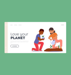 Love Your Planet Landing Page Template Children