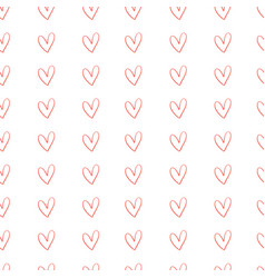 Simple Heart Outline Pattern Seamless Isolated