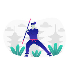 Ninja Concept Flat Graphic