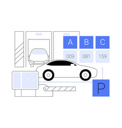 Parking Guidance System Isolated Cartoon