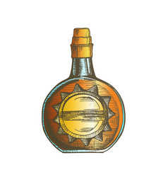 Color Circle Whisky Bottle With Stylish Cork Cap