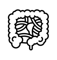 Intestinal Obstruction Disease Line Icon