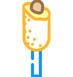 Meat Corn Dog Color Icon