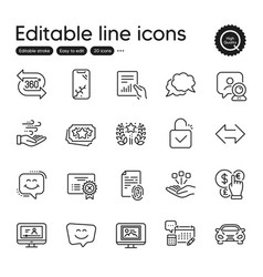 Set Of Technology Outline Icons Contains Icons