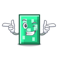 Wink Rectangle Character Cartoon Style