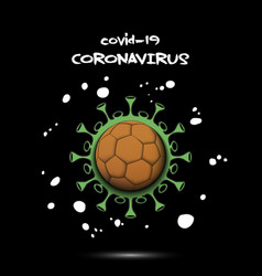 Coronavirus Sign With Handball Ball