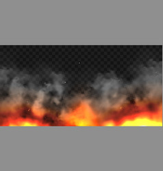 Realistic Smoke Clouds And Fire Flame Blast