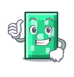 Thumbs Up Rectangle Character Cartoon Style