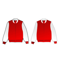 Bomber Jacket Casual Red And White Design