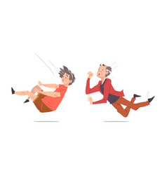 Elderly Man And Woman Stumbling Falling Down