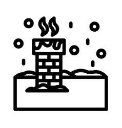 Chimney Icon In Outline Style