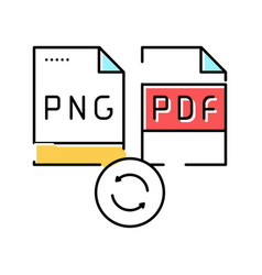 Convert Png To Pdf File Color Icon