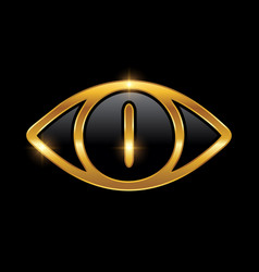 Golden Reptile Eye Icon