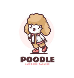 Logo Poodle Mascot Cartoon Style