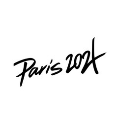 Paris 2024 Name Black Olympic Games Logo Symbol