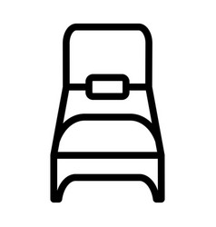 Single Bed Thick Line Icon