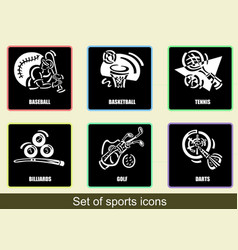 Sports Icons Color Set