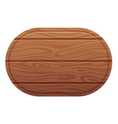 Oval Wooden Plate In Retro Style Plywood Panel