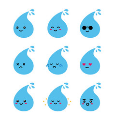 Set Collection Pack Of Water Drops Emoji