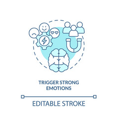 Trigger Strong Emotions Turquoise Concept Icon