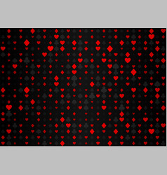 Black Red Seamless Pattern Fabric Poker Table