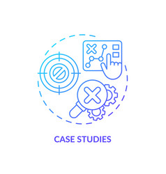 Case Studies Blue Gradient Concept Icon