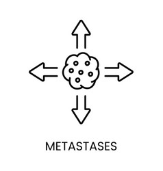 Metastasis Line Icon Cancer Disease