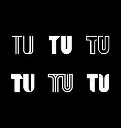 Set Of Letter Tu Logos