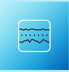 Line Soil Ground Layers Icon Isolated On Blue