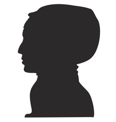 Muslim Arab Woman Silhouette With Hijab Portrait