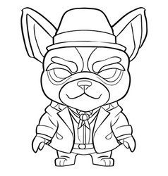 Gangster Dog Coloring Page