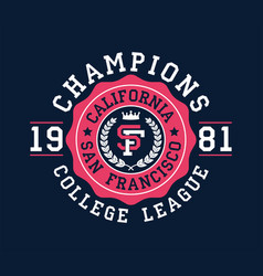 San Francisco California College T-shirt