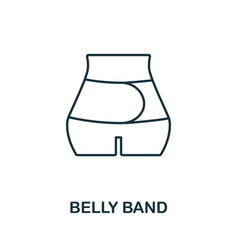 Belly Band Line Icon Monochrome Simple Band